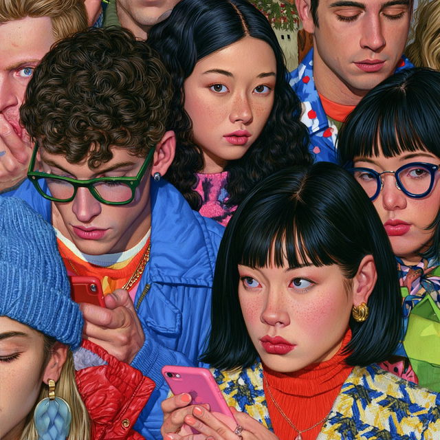 Alex Gross style, Midjourney V8.2, render 1 of 4