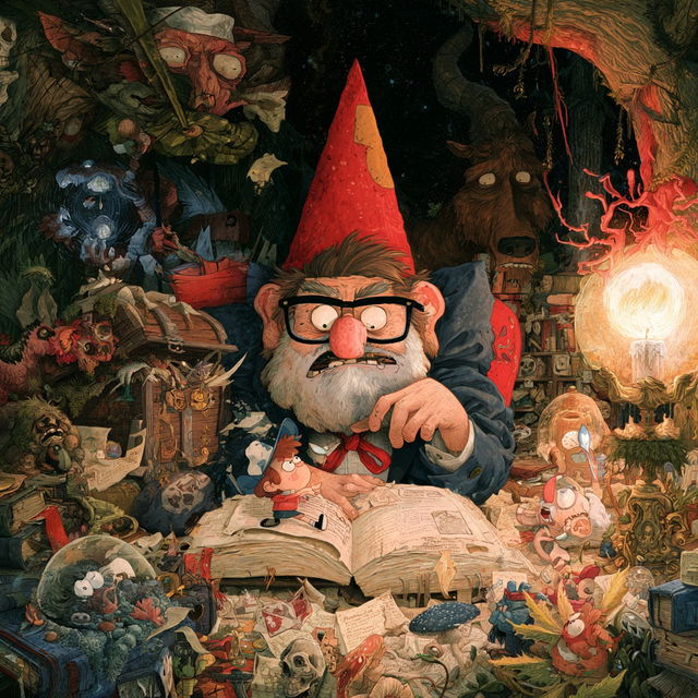 Alex Hirsch style, Midjourney V8.2, render 3 of 4