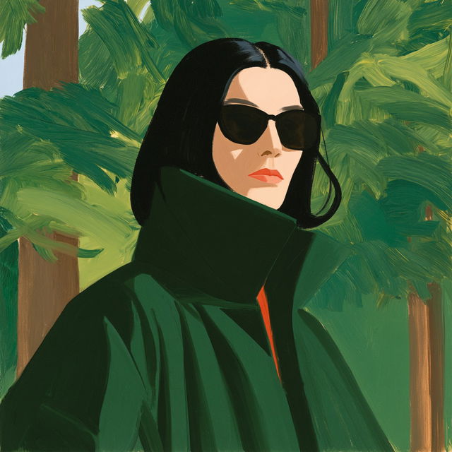 Alex Katz style, Midjourney V8.2, render 4 of 4