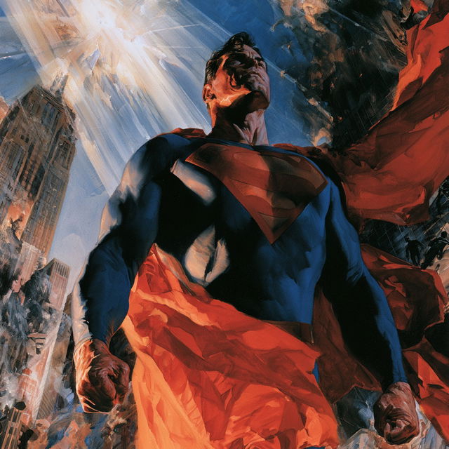 Alex Ross style, Midjourney V8.2, render 1 of 4