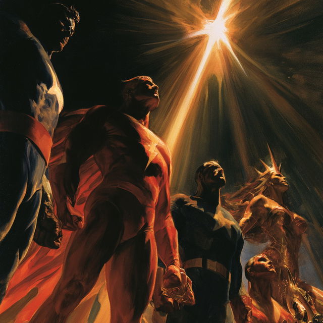Alex Ross style, Midjourney V8.2, render 4 of 4