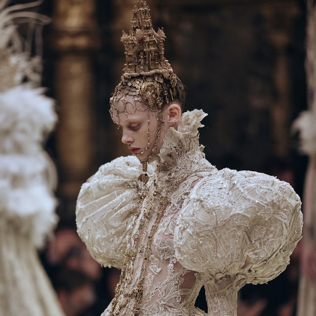 Alexander McQueen style, Midjourney V8.2, render 4 of 4