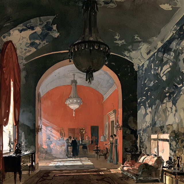 Alexandre Benois style, Midjourney V8.2, render 2 of 4