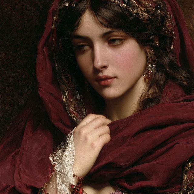 Alexandre Cabanel style, Midjourney V8.2, render 2 of 4