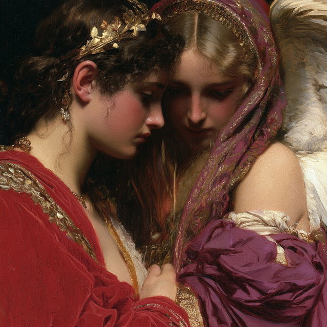 Alexandre Cabanel style, Midjourney V8.2, render 3 of 4