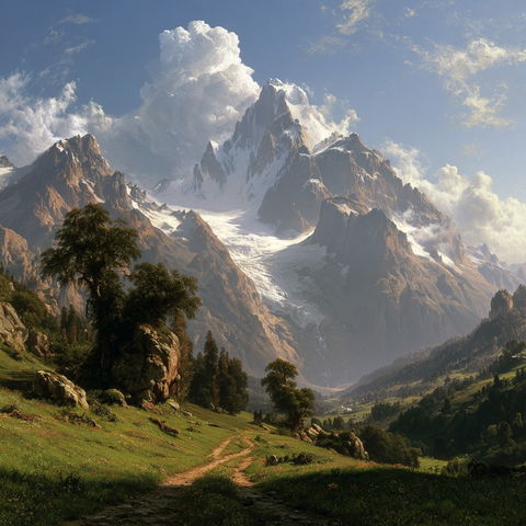 Alexandre Calame style (Painters), Midjourney V8.2