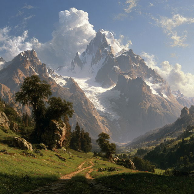 Alexandre Calame style, Midjourney V8.2, render 2 of 4