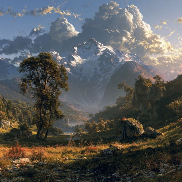 Alexandre Calame style, Midjourney V8.2, render 4 of 4