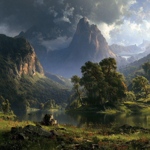 Alexandre Calame style, Midjourney V8.2, render 3 of 4