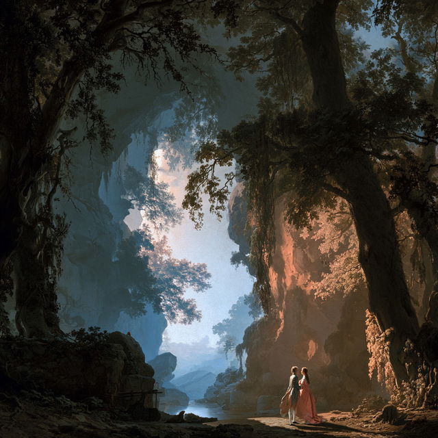 Alexandre-Evariste Fragonard style, Midjourney V8.2, render 1 of 4