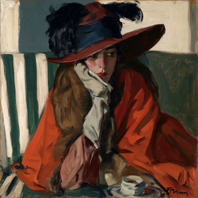 Alfred Henry Maurer style, Midjourney V8.2, render 1 of 4