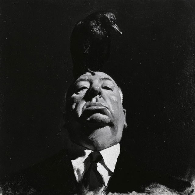 Alfred Hitchcock style, Midjourney V8.2, render 2 of 4