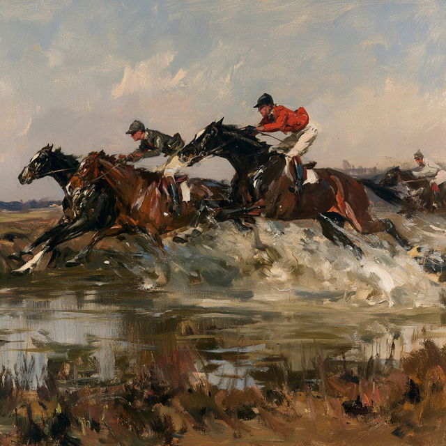 Alfred Munnings style, Midjourney V8.2, render 2 of 4