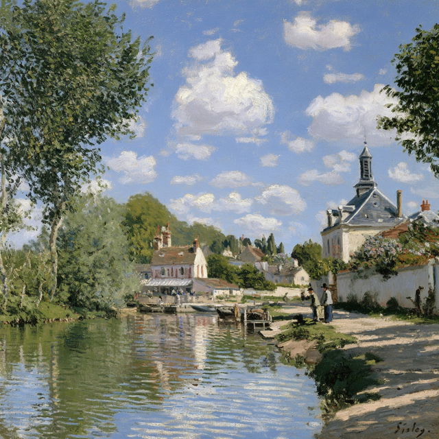 Alfred Sisley style, Midjourney V8.2, render 4 of 4