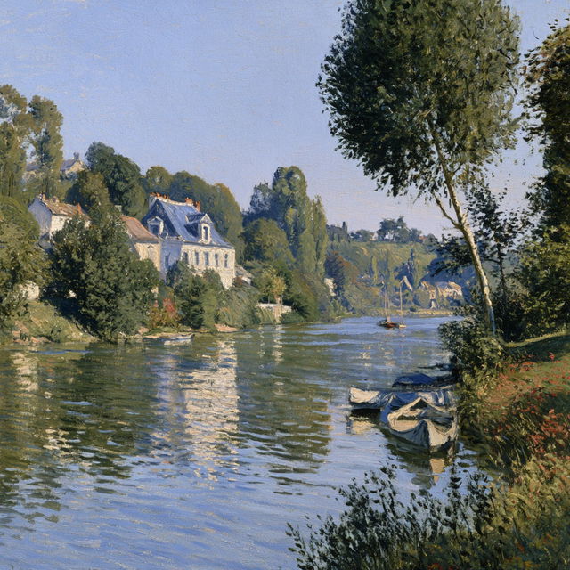 Alfred Sisley style, Midjourney V8.2, render 3 of 4