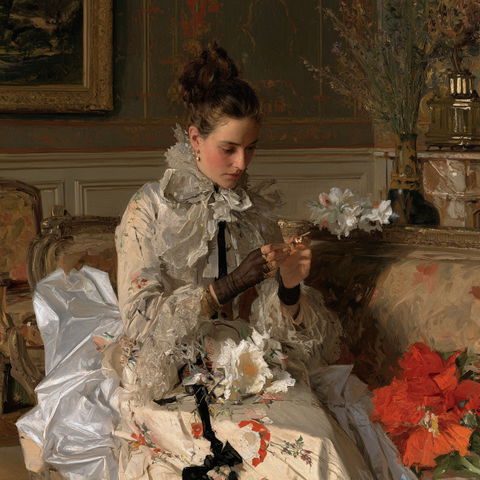 Alfred Stevens style (Painters), Midjourney V8.2