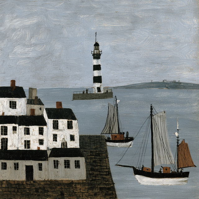 Alfred Wallis style, Midjourney V8.2, render 2 of 4
