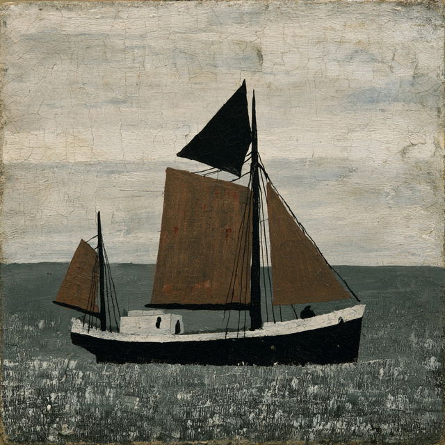 Alfred Wallis style, Midjourney V8.2, render 4 of 4