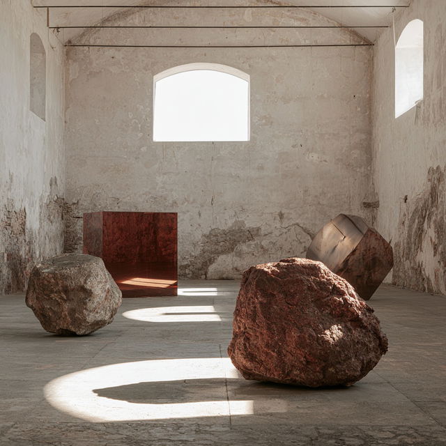 Alicja Kwade style, Midjourney V8.2, render 4 of 4