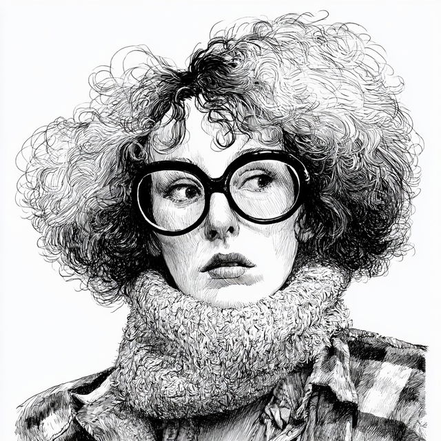 Aline Kominsky-Crumb style, Midjourney V8.2, render 3 of 4
