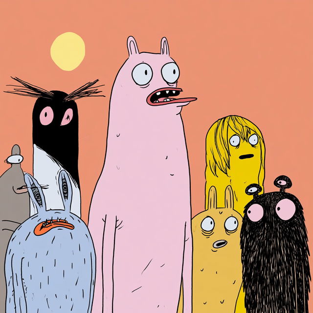 Allie Brosh style, Midjourney V8.2, render 2 of 4