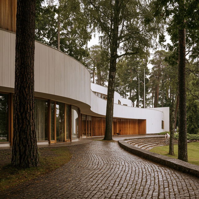 Alvar Aalto style, Midjourney V8.2, render 2 of 4