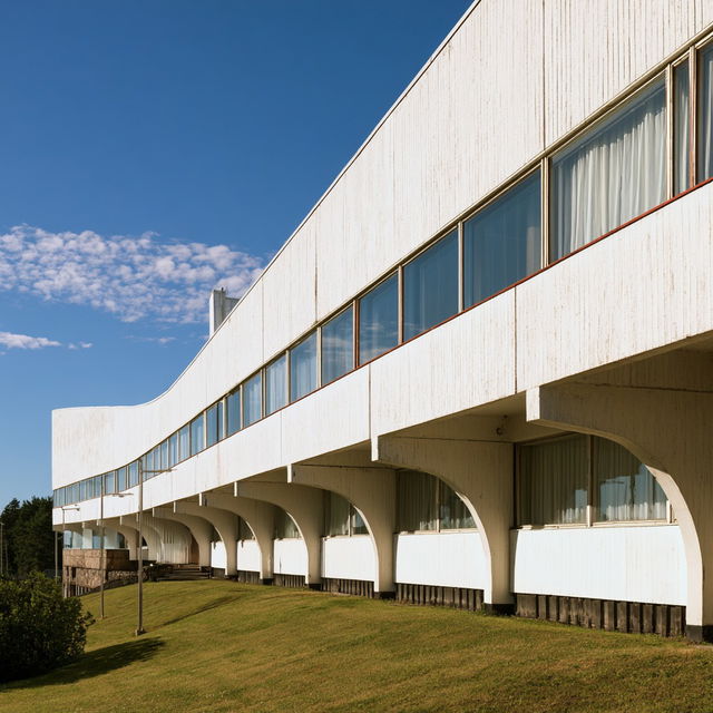 Alvar Aalto style, Midjourney V8.2, render 4 of 4