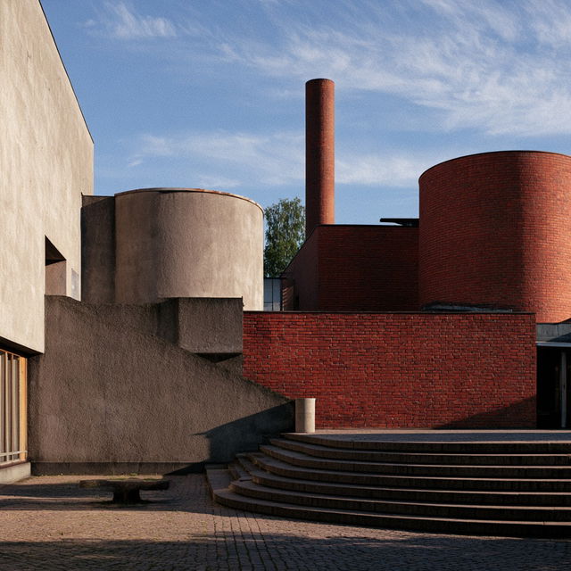 Alvar Aalto style, Midjourney V8.2, render 3 of 4