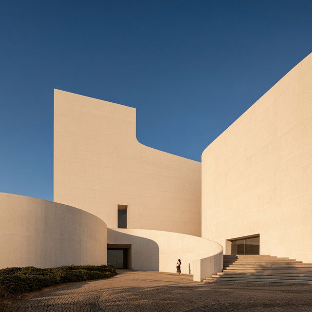 Alvaro Siza style, Midjourney V8.2, render 2 of 4