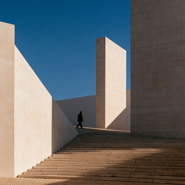 Alvaro Siza style, Midjourney V8.2, render 4 of 4
