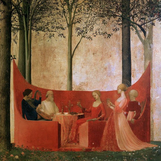 Ambrogio Lorenzetti style, Midjourney V8.2, render 1 of 4