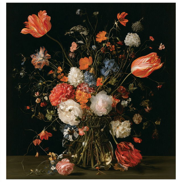 Ambrosius Bosschaert style, Midjourney V8.2, render 2 of 4