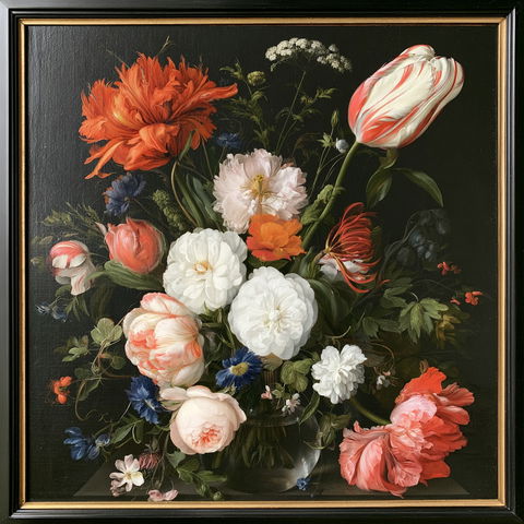 Ambrosius Bosschaert style (Painters), Midjourney V8.2