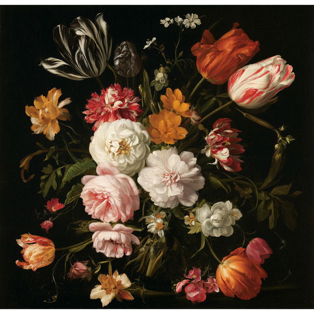Ambrosius Bosschaert style, Midjourney V8.2, render 3 of 4