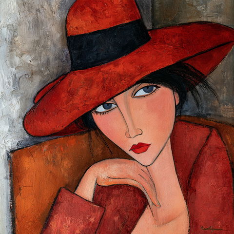 Amedeo Modigliani style (Painters), Midjourney V8.2