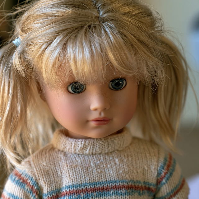 American Girl doll style, Midjourney V8.2, render 2 of 4