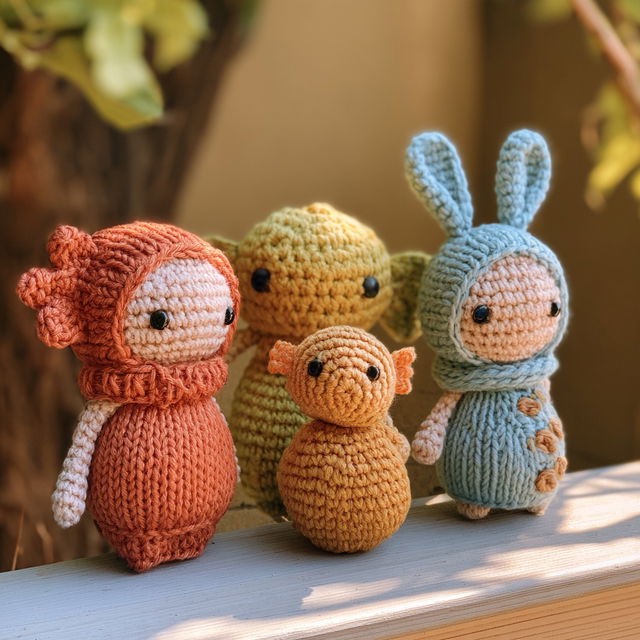 Amigurumi style, Midjourney V8.2, render 1 of 4