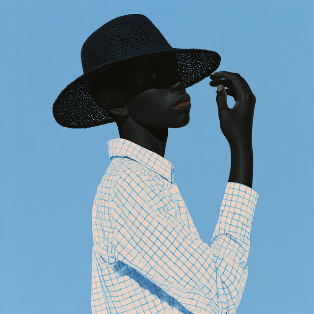 Amy Sherald style, Midjourney V8.2, render 2 of 4