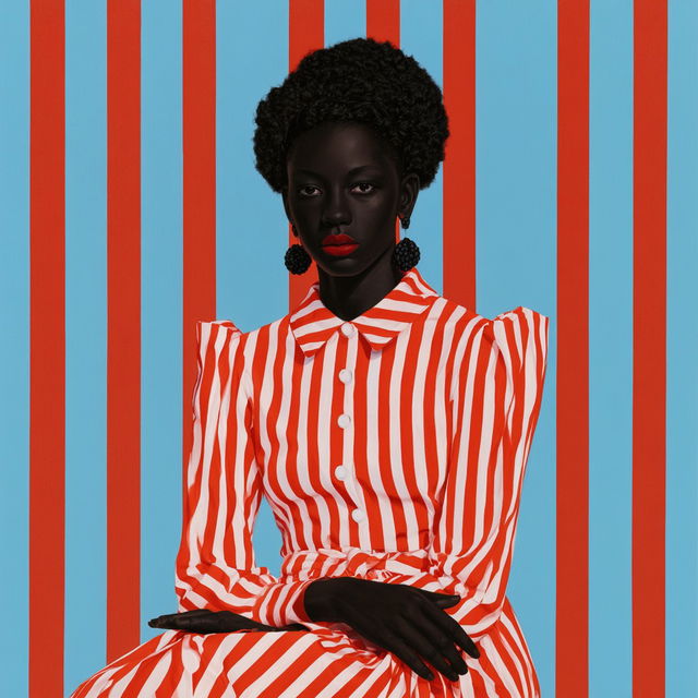 Amy Sherald style, Midjourney V8.2, render 1 of 4