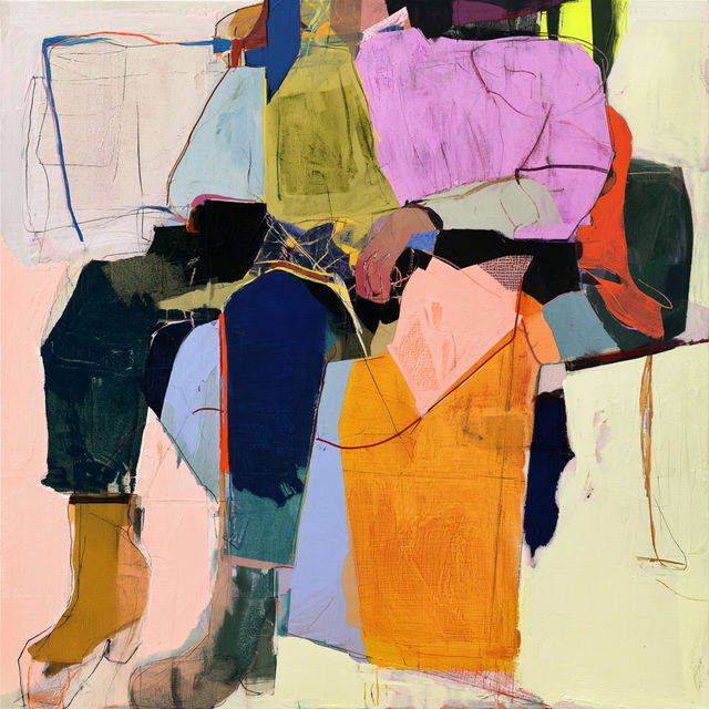 Amy Sillman style, Midjourney V8.2, render 3 of 4