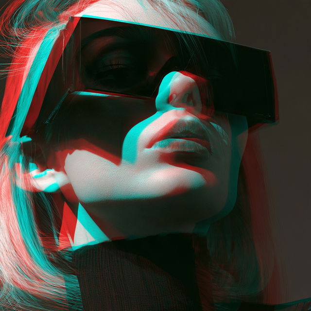 Anaglyph style, Midjourney V8.2, render 1 of 4