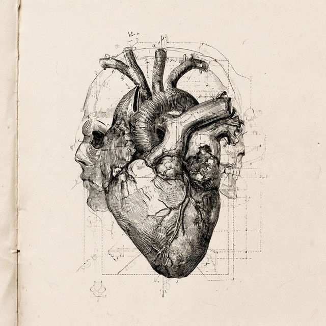 Anatomical illustration style, Midjourney V8.2, render 1 of 4