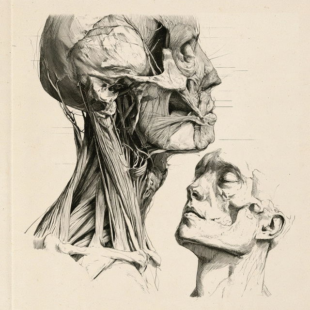 Anatomical illustration style, Midjourney V8.2, render 3 of 4