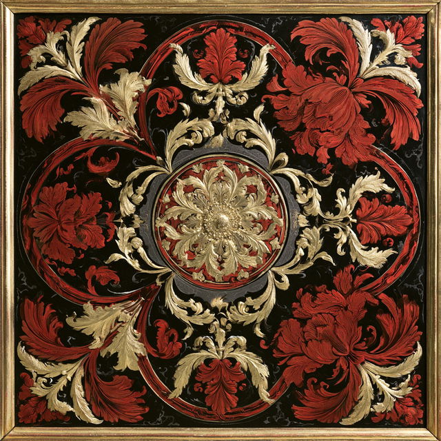 Andre-Charles Boulle style, Midjourney V8.2, render 2 of 4
