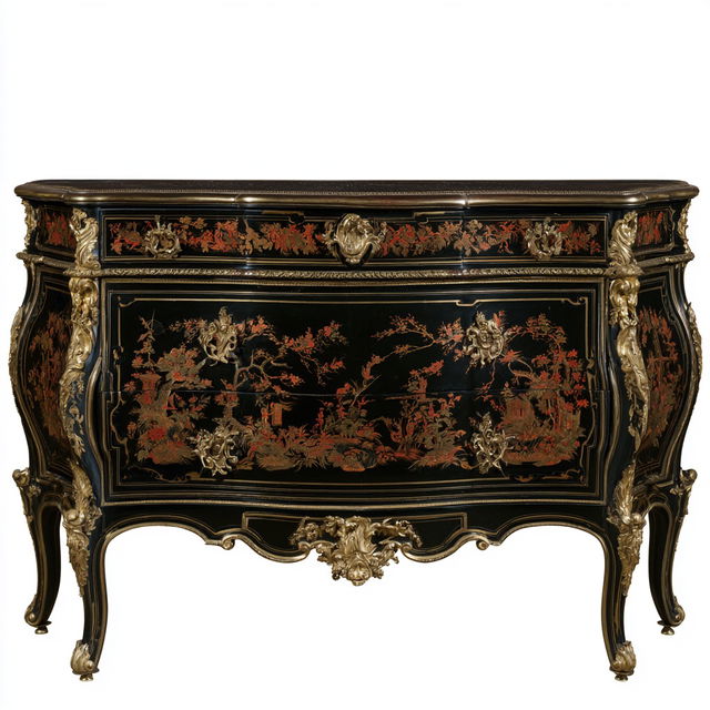Andre-Charles Boulle style, Midjourney V8.2, render 1 of 4