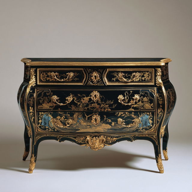 Andre-Charles Boulle style, Midjourney V8.2, render 3 of 4