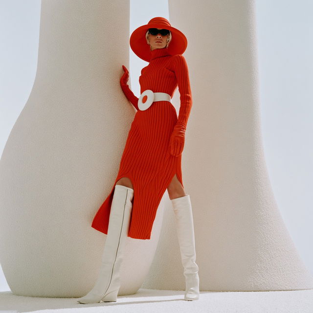 Andre Courreges style, Midjourney V8.2, render 2 of 4