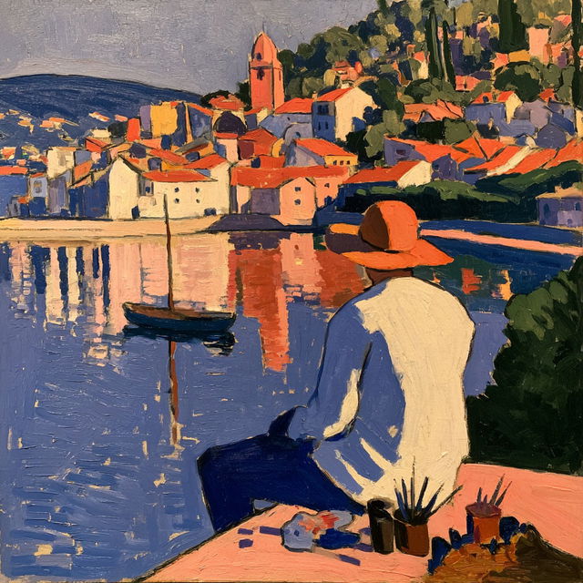 Andre Derain style, Midjourney V8.2, render 1 of 4