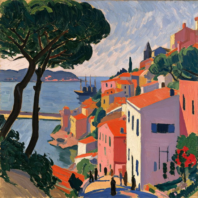 Andre Derain style, Midjourney V8.2, render 4 of 4