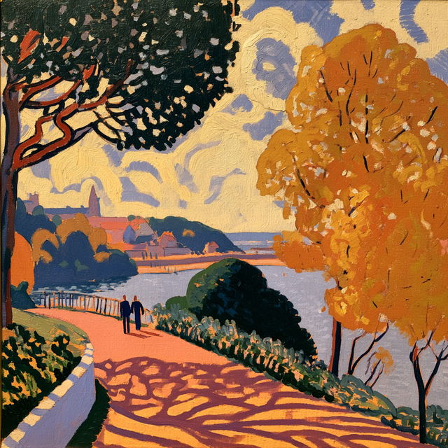 Andre Derain style, Midjourney V8.2, render 3 of 4
